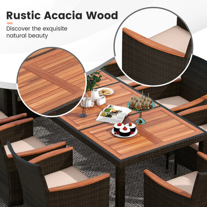 9-pc Outdoor Wicker Dining Set