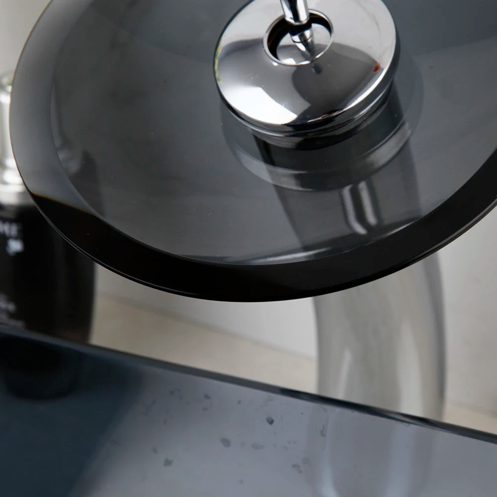 Above-Counter Sink with Waterfall Faucet