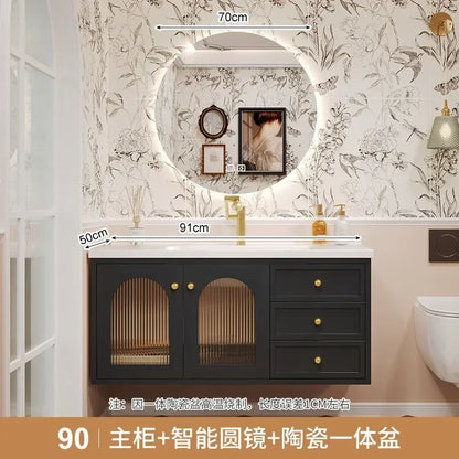 European Retro Washbasin Bathroom Vanity