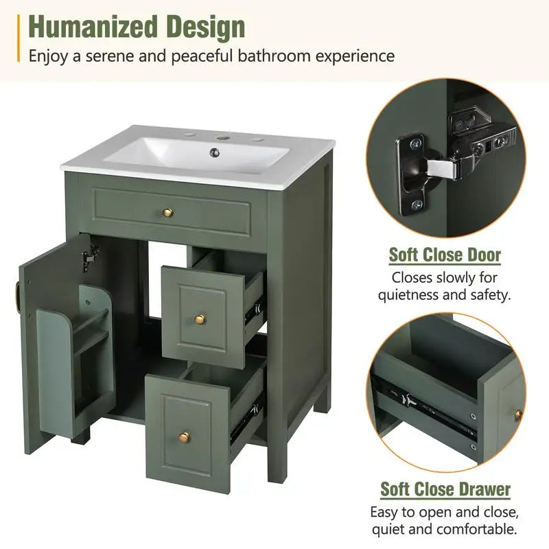 Bath Vanity w/ Ceramic Sink