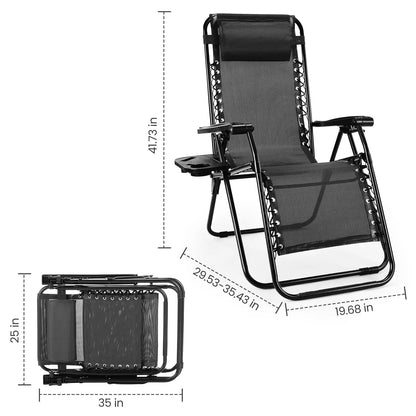 Zero Gravity Lounge Chair, set of 2