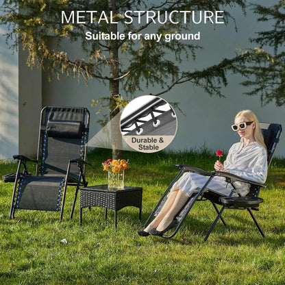 Zero Gravity Lounge Chair, set of 2