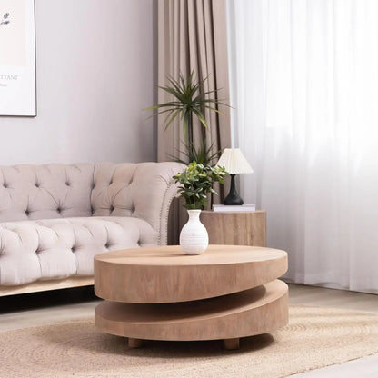 Round Coffee Table, Natural