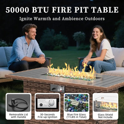 Furniture Set with Fire Pit Table