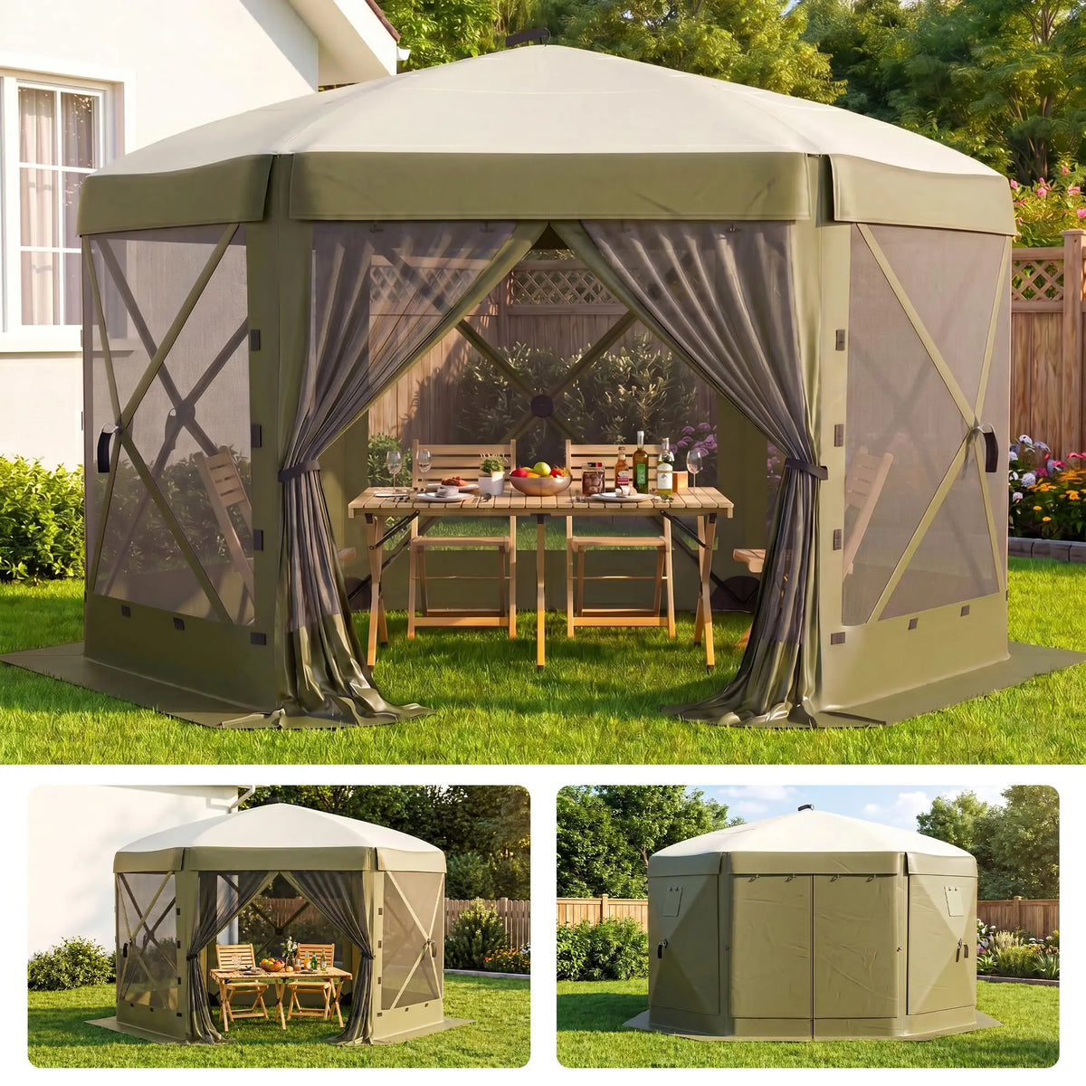 11x11FT Pop Up Gazebo Screen Tent