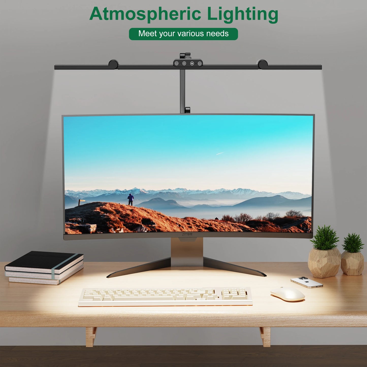 Three-head Desk Lamp, 45-degree Angle Design