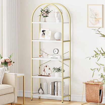 5-Tier Arched Bookshelf