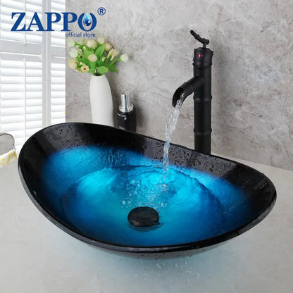 Bathroom Vessel Sink with Waterfall