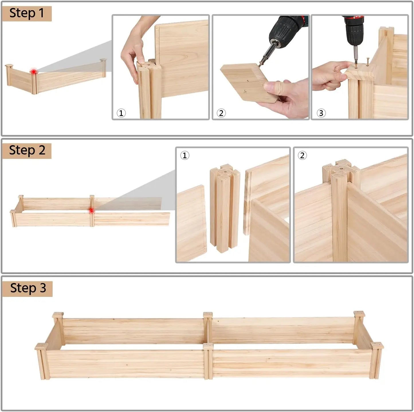 Wooden Raised Garden Bed