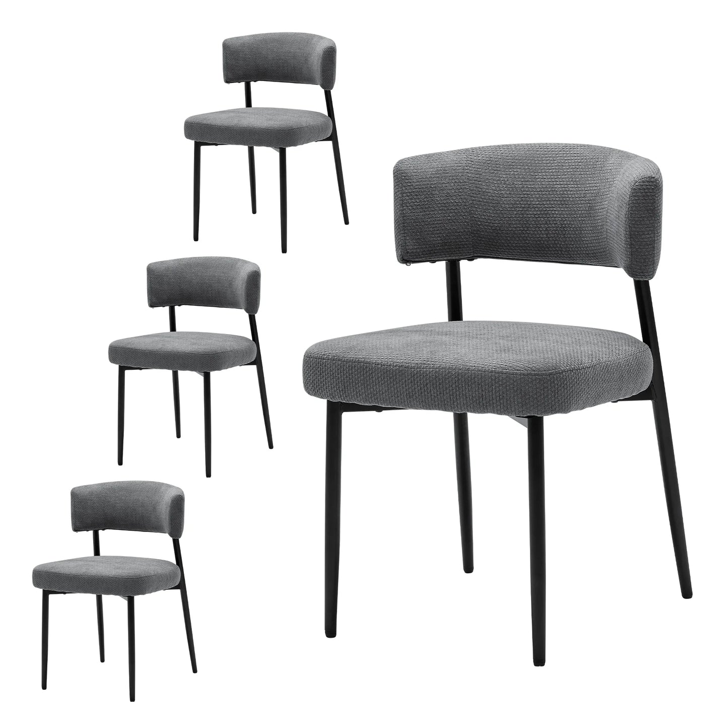 Round Dining Chairs Set of 4