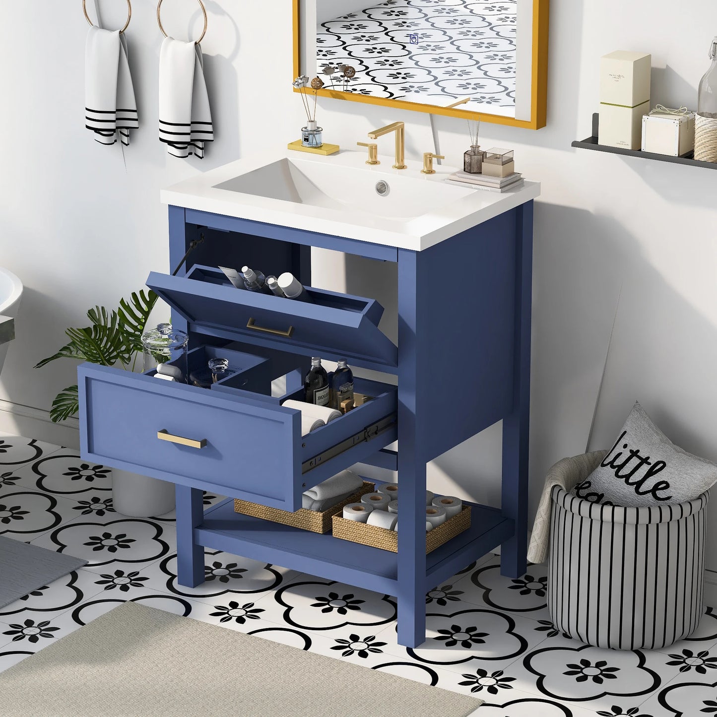 Bathroom Vanity with Top Sink