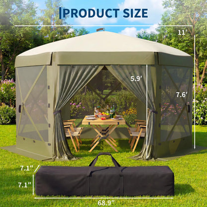 11x11FT Pop Up Gazebo Screen Tent