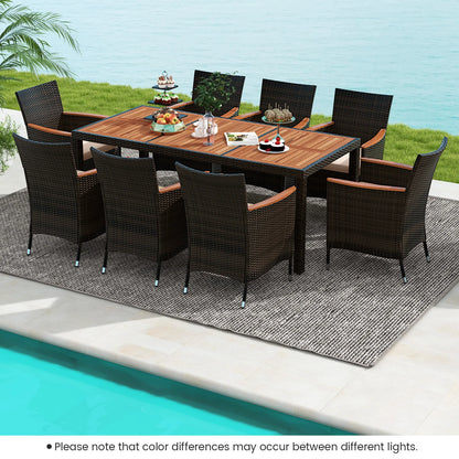 9-pc Outdoor Wicker Dining Set