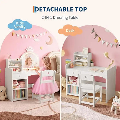 Princess Makeup Vanity Desk & Chair Set