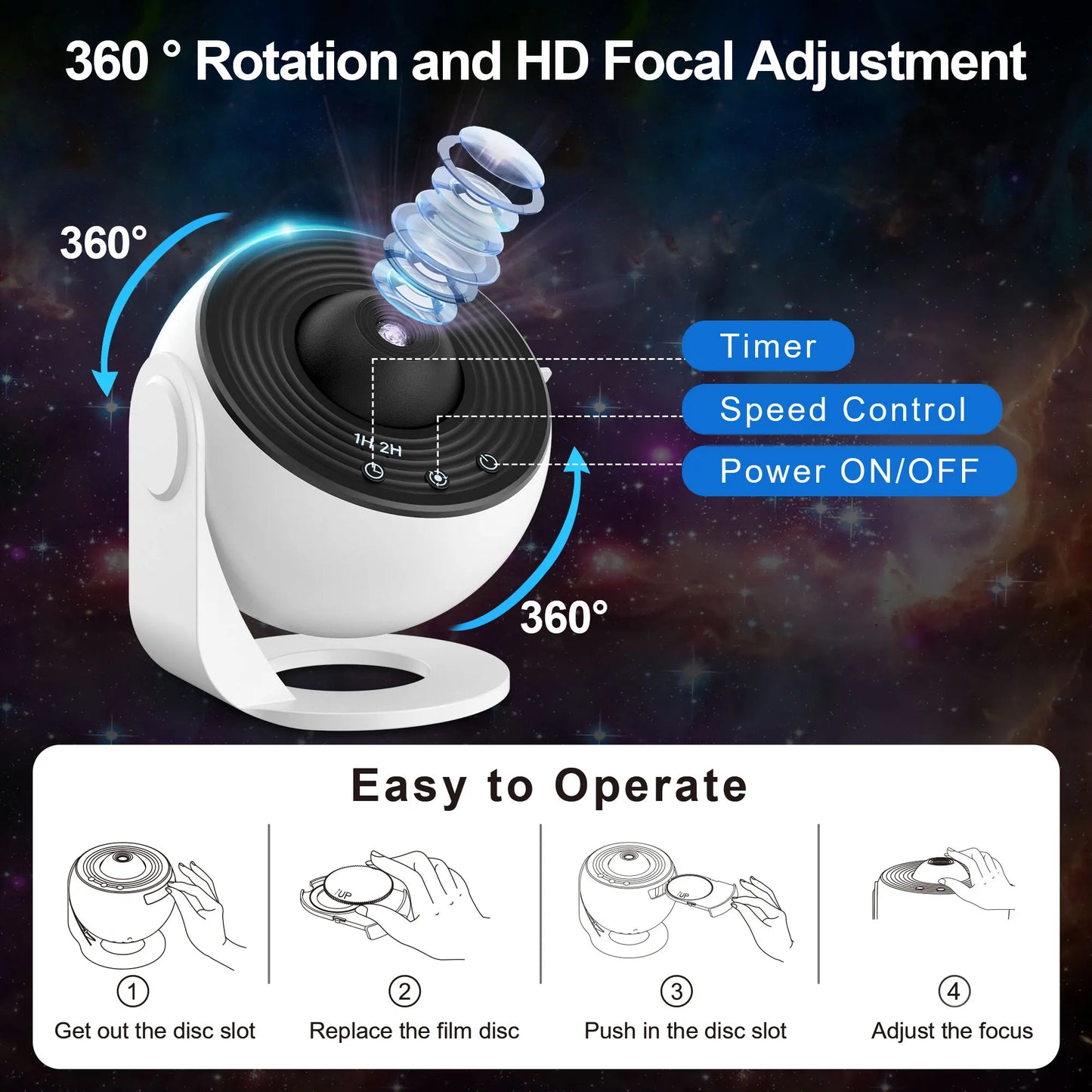 Star Projector Night Light