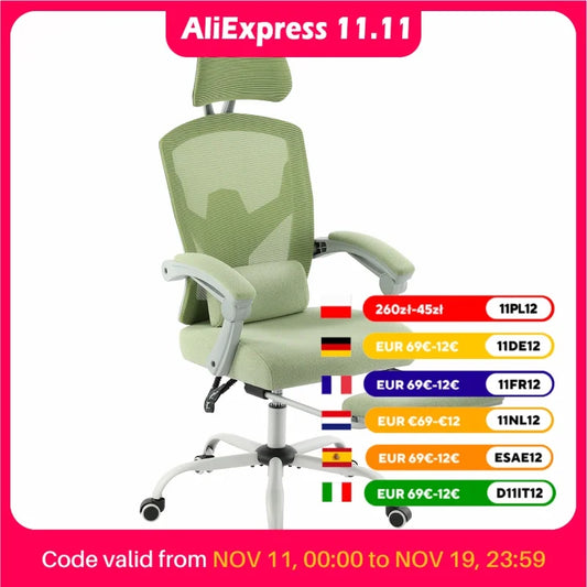 Reclining High Back Mesh Rocking Gaming Chair