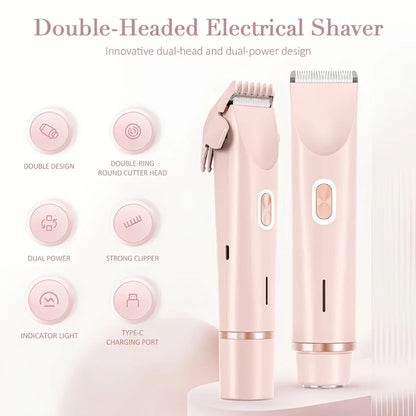 Women's Double Head Shaver Private Hair Trimmer