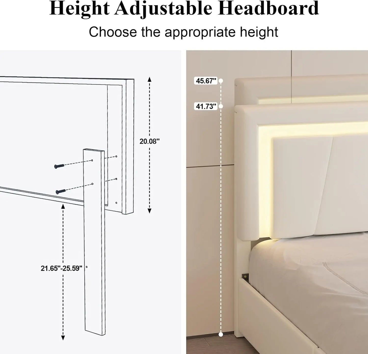 Queen Bed Frame with Storage Drawers