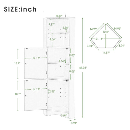Tall Bathroom Corner Cabinet