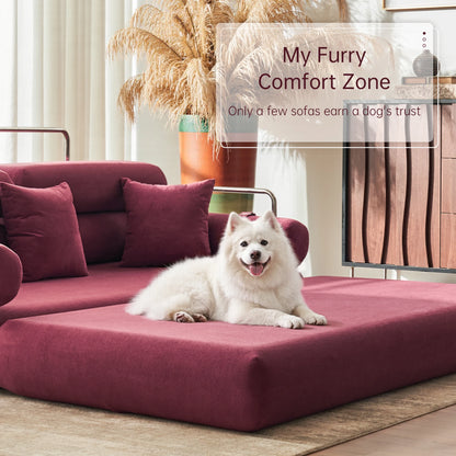 35'' High-Back Floor Couch Bed