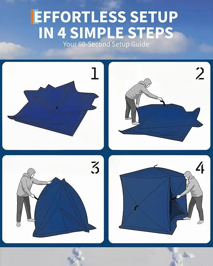 Insulated Pop-Up Ice Fishing Tent