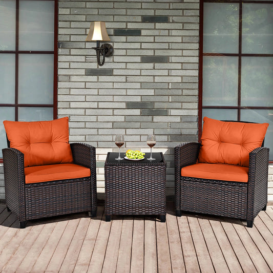3-pc Rattan Furniture Set