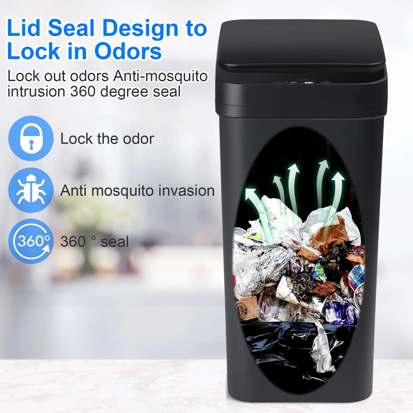 2 Pack 12L  Automatic Trash Can Touchless