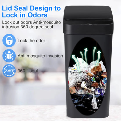 2 Pack 12L  Automatic Trash Can Touchless
