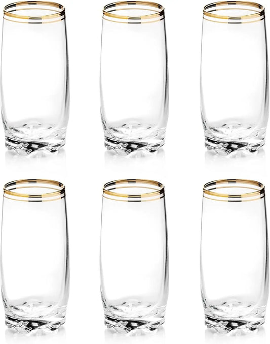 Gold Rim Glass Set of 6