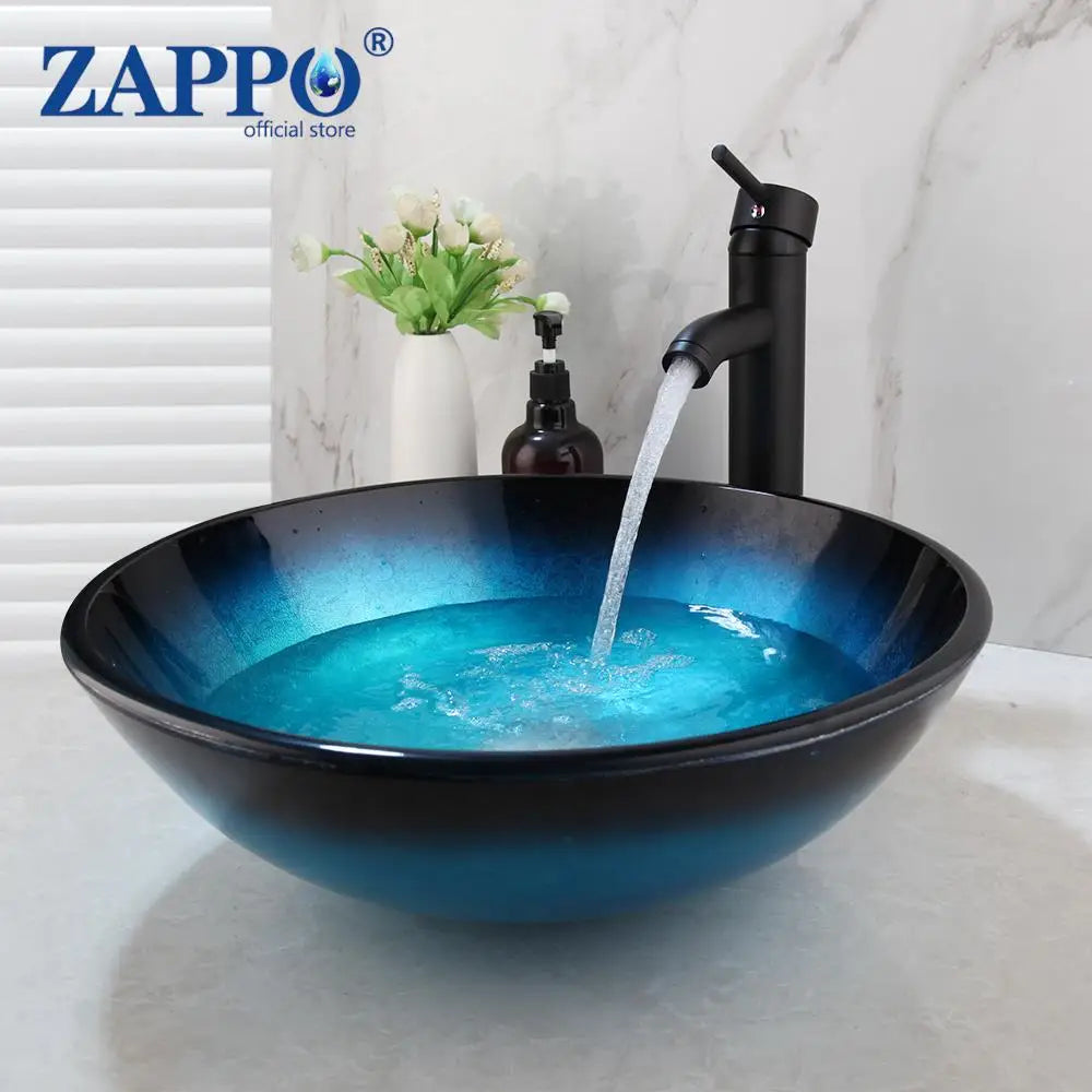 Bathroom Vessel Sink with Waterfall