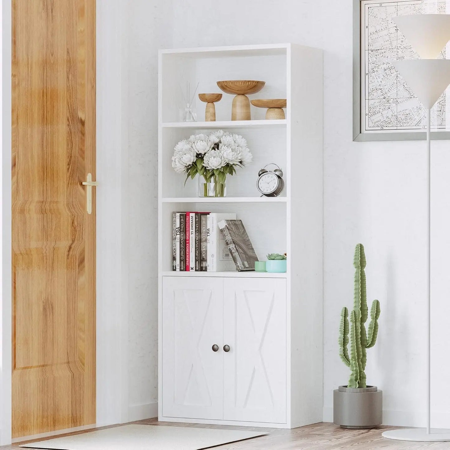 5 Shelf Display Storage Bookcase Shelves