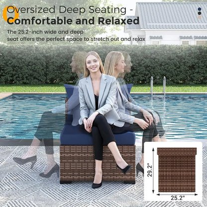 Furniture Set with Fire Pit Table