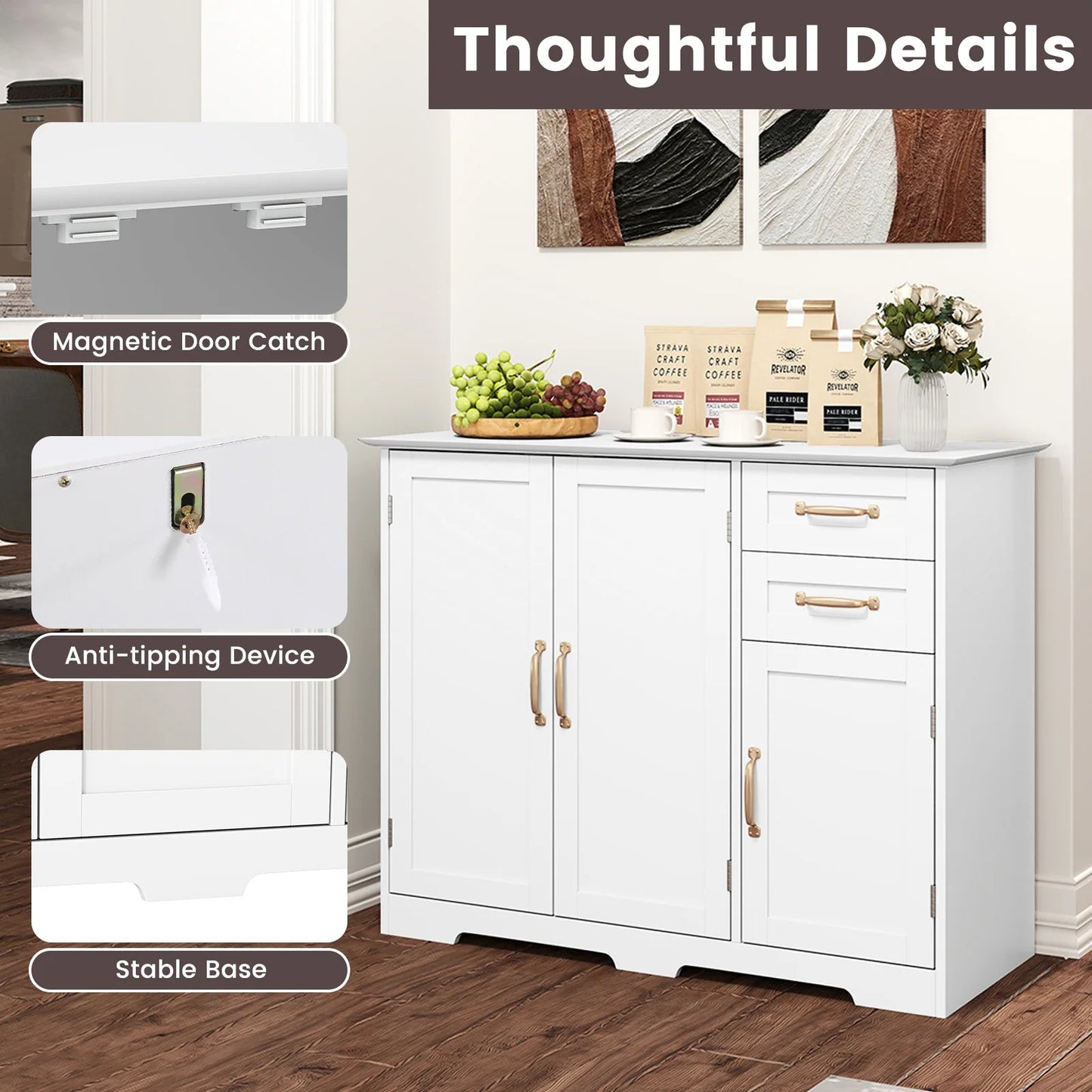 40" Sideboard Buffet Cabinet