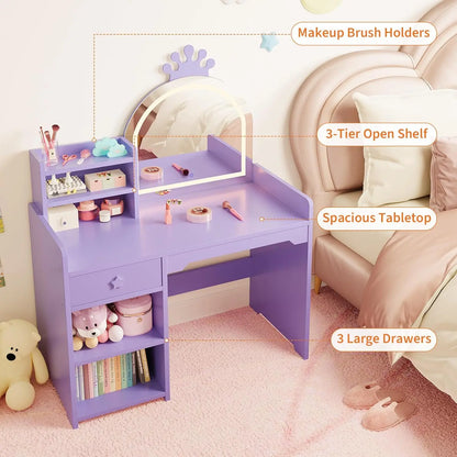 Princess Vanity with Lighted Mirror