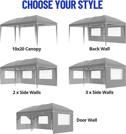 10x20ft Pop‑Up Canopy Tent