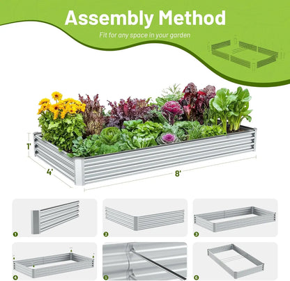 2-Pack Galvanized Raised Garden Bed Kit