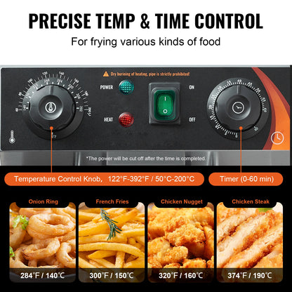 Electric Deep Fryer w/Dual Removable Tanks