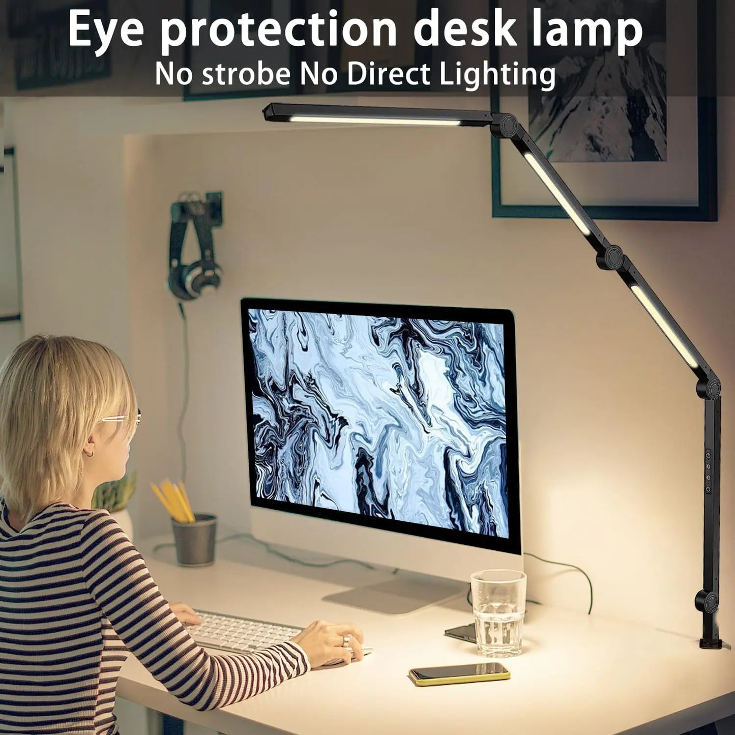 Flexible Desk Lamp with Clamp