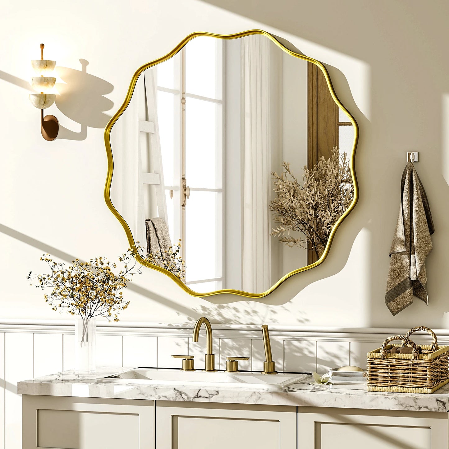 Decorative Wall Mirror with Deep Frame