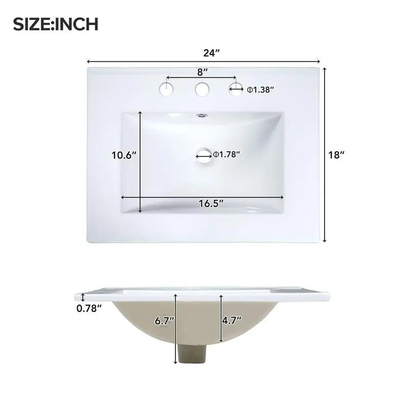 Bath Vanity w/ Ceramic Sink