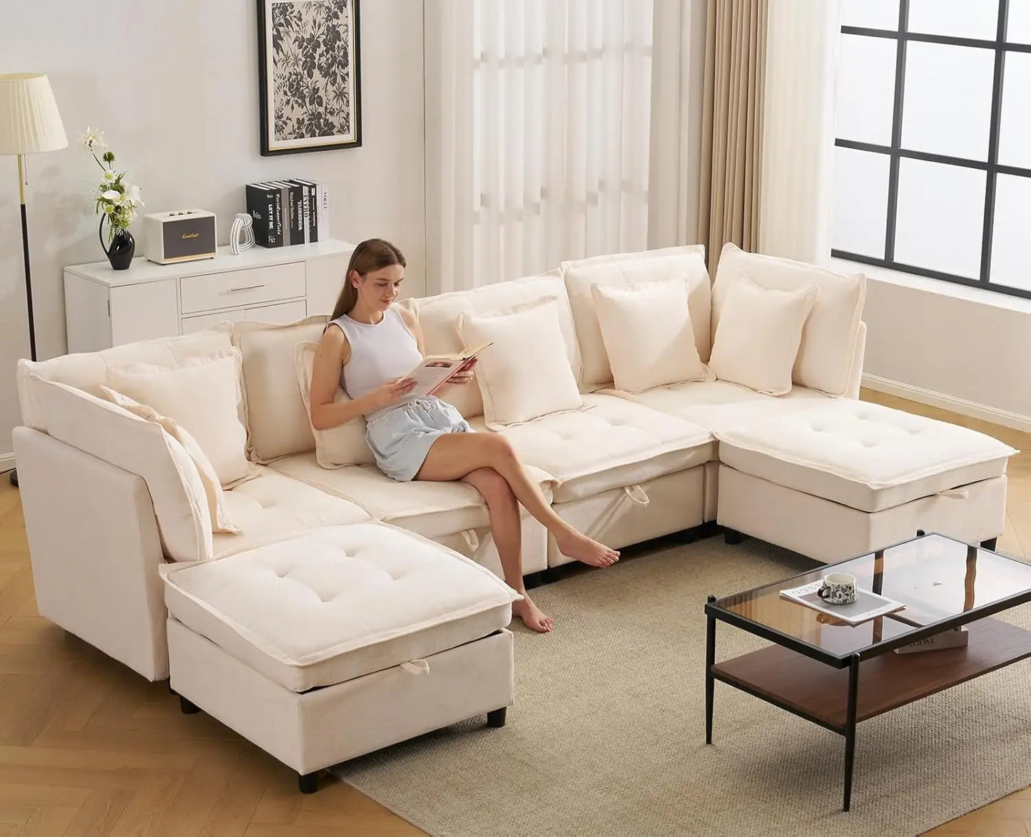 U-Shaped Oversized Sectional Couch