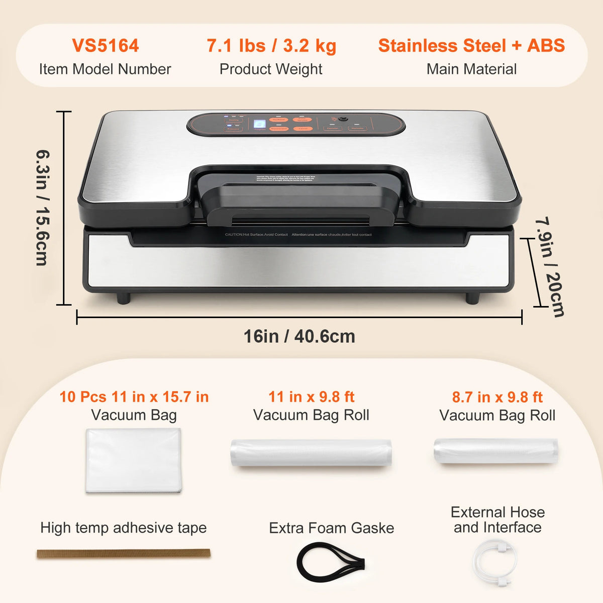 Vacuum Sealer Food Packaging Machine