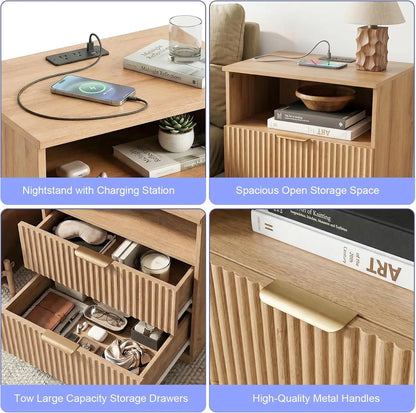 Nightstand with Charging Station