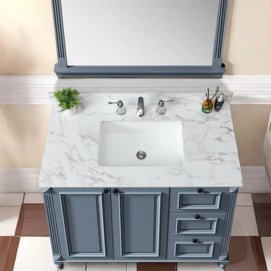 Sintered Stone Undermount Ceramic Sink and Vanity