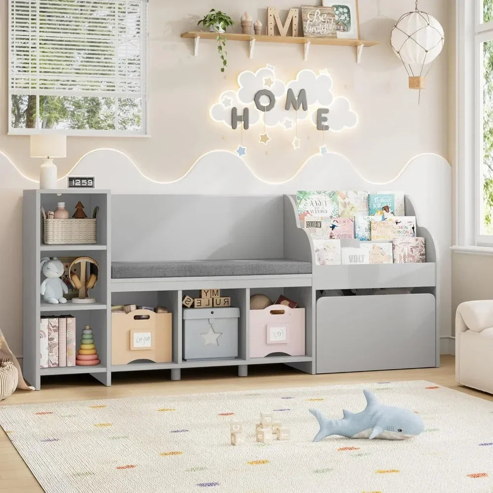 Kids Reading Nook with Bench