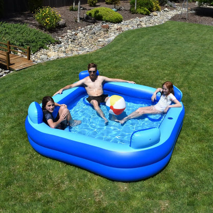 Inflatable Pool w/Seats & Headrests