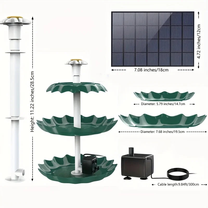 Solar Pump Bird Bath Fountain