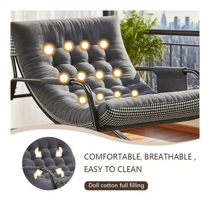 Oversized Rocking Chair With Cushion Armrests