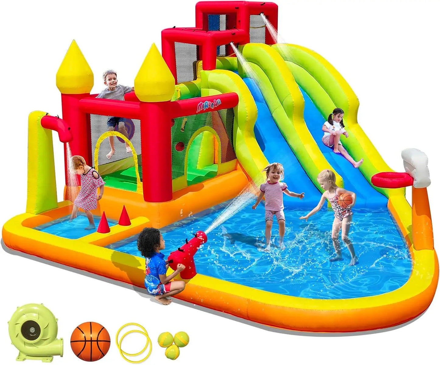 Inflatable Bounce House with Water Slides