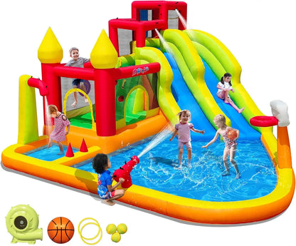 Inflatable Bounce House with Water Slides